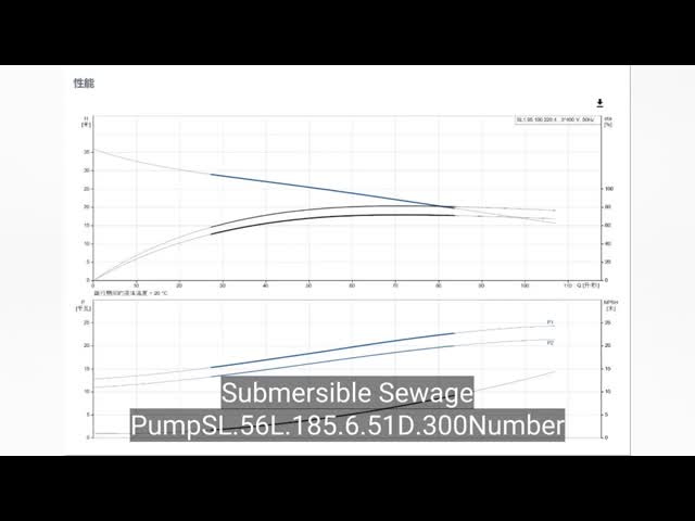グランドフォス SL.56L185.6.51D.300 下水水処理および放出のための潜水式下水水ポンプ