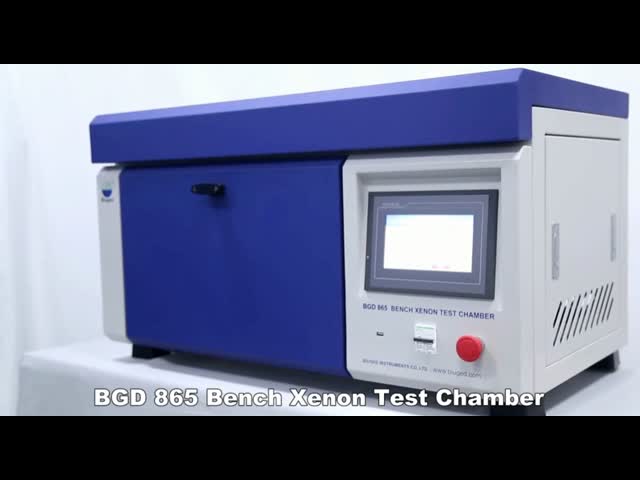 BGD 865 Chambre d'essai au xénon pour banc d'essai Xenon UV Weathering Test Machine vidéo