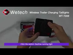 Lampu trailer nirkabel yang dapat diisi ulang 4.2V Kit lampu ekor magnetik IP67