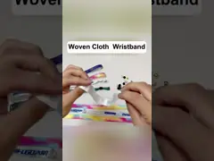 Vendedor Pulseras de tela tejida Festival Concierto Promoción de eventos Tejido de cinta con varios diseños
