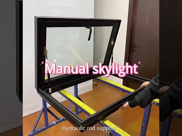防水型アルミニウム 天窓 棚 手動型 アルミニウム 天窓 フレーム 6mm+15A+6mm