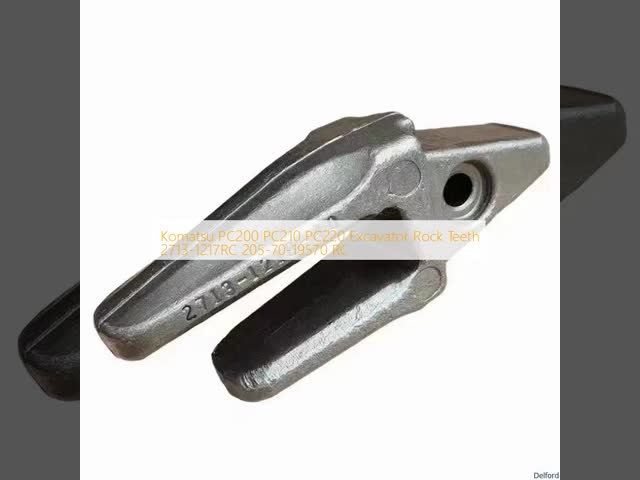 Comatsu PC200 PC210 PC220 Excavadora Dientes de roca 2713-1217RC 205-70-19570 RC El video