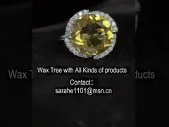 3.7g 925 Cincin Batu Permata Perak Dengan Berlapis PVD Batu Citrine