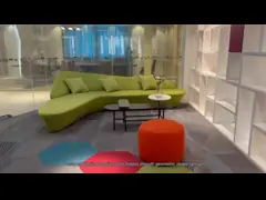 Moderno divano da soggiorno da 3 posti giallo PU cuoio divano da ufficio set