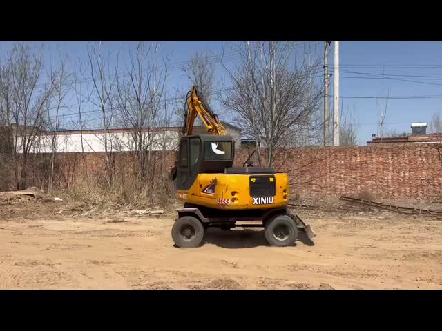 Excavadora Xiniu 80 de segunda mano de clase 8 toneladas confiable El video
