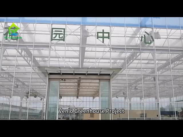 OEM ODM 4mm 5mm Glass Tomato Farming Greenhouse With Cooling System