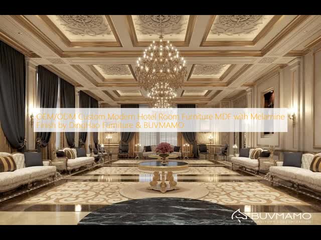 OEM/ODM CUSTOM MODERN HOTEL ROOM FURNITURE MDF WITH MELAMINE FINISH BY DINGHAO FURNITURE & BUVMAMO