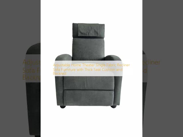 Adjustable Home Theater Single Fabric Recliner Sofa Furniture with Thick Seat Cushion and Backrest