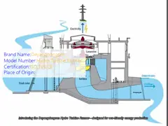 China High RPM Water Turbine Generator 450-1000 RPM 50Hz Rated Voltage 220V-690V Customized Color supplier