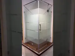 Affordable Shower Enclosures With White Printing Glass And Aluminum Frame