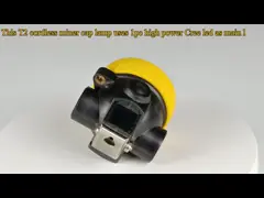 T2 Wireless Cap Lamp 5000Lux Brightness 15Hours Durable Miner Lights for Underground