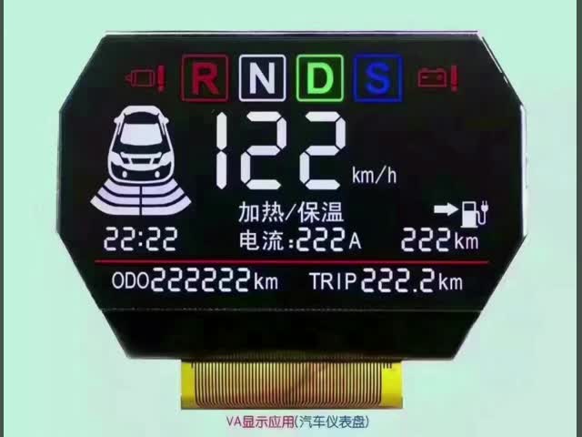 Custom Shape VA LCD Display with 4 Digit Color Segmented Zebra Screen for Industrial Applications