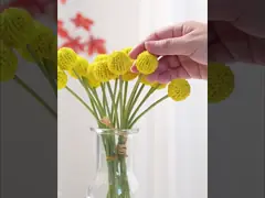 Simulated flowers with a high-end and realistic feel, bundled with golden balls, hotel soft decoration flower materials, cross-border hot selling DIY flower bouquets, and fake flowers