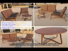 Attractive Design Modern Sofa Set Furniture Luxury Teak Wood Outdoor Patio Garden Sofa Set With Cushion Furniture Set