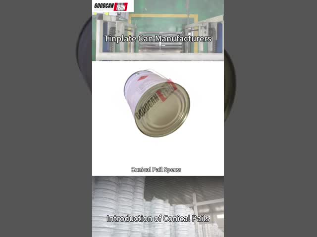 Grey Lacquer Coating Printing Conical Pail 18 Liter 4.76 Gal With Curling Flower Lug Lid