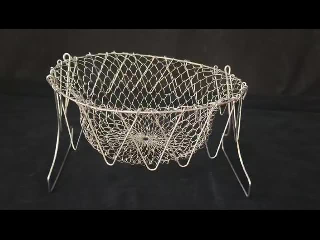 金属201 304のステンレス鋼の揚げ物のバスケット/破片鍋のバスケット220mmの直径