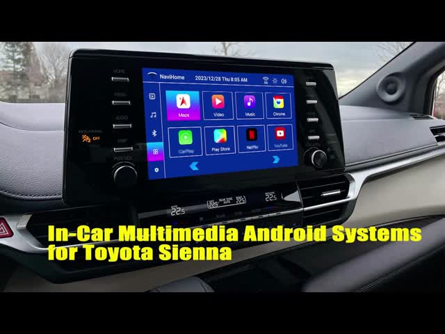 Интеграция OEM и модернизация Android интерфейс для Toyota Sienna 2018-2021 Camry, RAV-4 Встроенная мультимедийная поддержка YouTube, NetFlix, 360-градусная камера