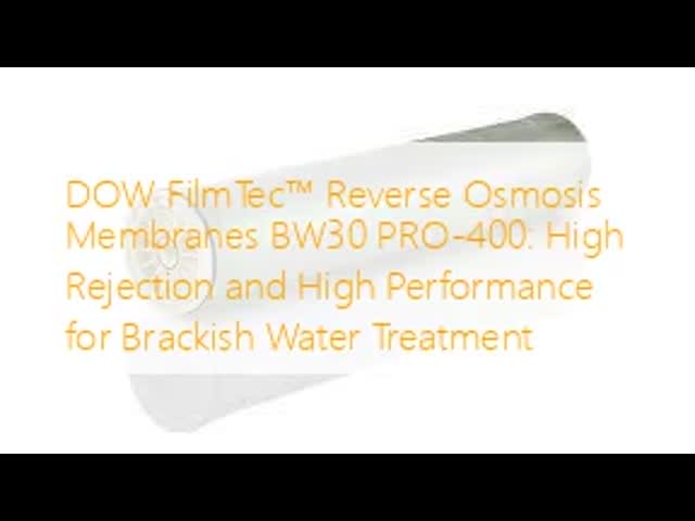 DOW FilmTecTM BW30 PRO-400 塩水処理のための高排斥性能RO膜 生産性 250L/時間