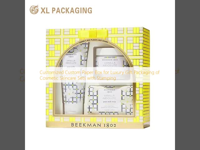 XL Packaging Custom Printed Cosmetic Boxes Customized Custom Paper Box For Luxury Gift Packaging Of Cosmetic Skincare Sets With Stamping