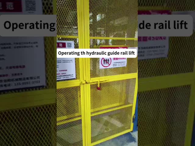 Custom Industrial Indoor Hydraulic Freight Elevator – 2 Tons 6M Four-fold Door & Diamond Mesh Guard video