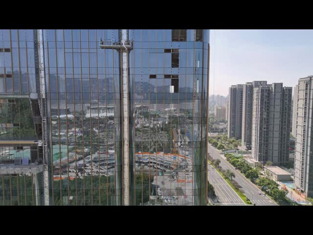 Commercial Building Glass Curtain Wall Customized Hidden Frame Office Curtain Wall