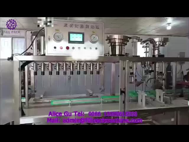 1971 J103 Semi-automatic straight line 10-2 glass bottle iso-pressure filling and sealing integrated