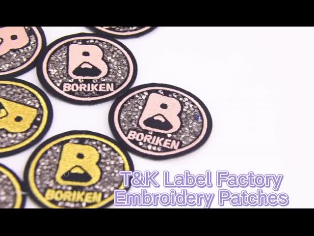 OEM 銀糸刺身 織物パッチ 服装用
