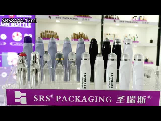 SRS8444-12ML Blowing Customize Color Plastic PETG Unique Shape Roll On Bottle For Eye Gel Serum Massage