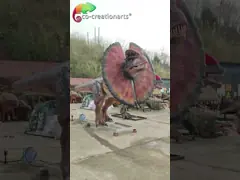 Dilophosaurus de tamaño natural del dinosaurio de Animatonic del parque de atracciones de la fábrica Animatronic del Dilophosaurus