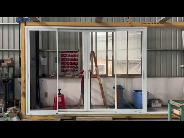 Aluminium alloy sliding glass balcony sliding door black French style aluminum sliding glass door