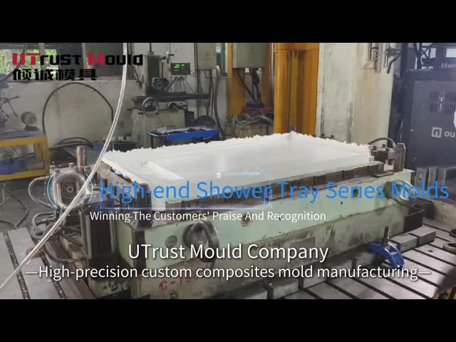 Utrust Mouldによる耐久性のある美的バスルームSMCシャワーパン/トレイ用カスタム衛生金型精密圧縮ツーリング