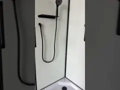 Modern Shower Room And Black Frame with tray and roof