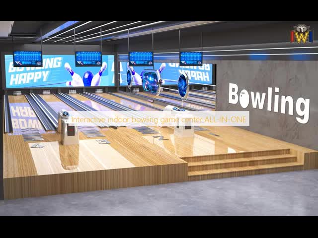Interactive indoor bowling game center ALL-IN-ONE