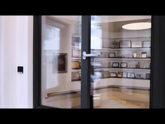 Customized Aluminium Foldable Door Waterproof Toughened Glass Sliding Door