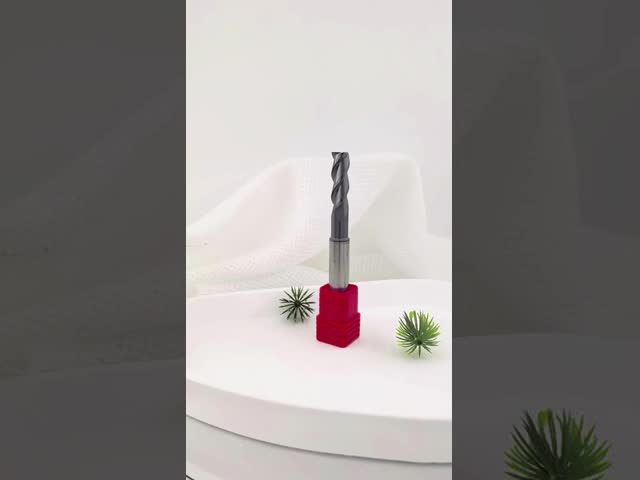 8.6mm 3 Flute Carbide Shank Relief End Mill  AlTiCrN Coated for Mold Steel  Die Casting High Feed Flat Bottom CNC Milling Cutter