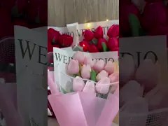 Christmas rose and tulip artificial flower bouquet confession birthday gift manufacturer wholesale bouquet gifts