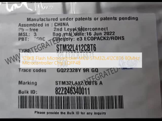 128KB抜け目がないマイクロ制御回路MCU STM32L412CBT6 80MHzマイクロ制御回路破片LQFP48