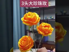 Simulated Flowers, 3 Roses, Wedding Home Decor, Handmade Bouquet Scene Arrangement, Cross border Fake Flower Ornament