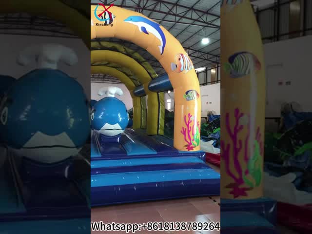 商業用インフレータブルオーシャンテーマバウンスキャッスルジャンピングバウンスハウス