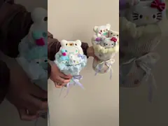 Le tissu dopamine polka dot fini bouquet de savon rose cadeau de la Saint Valentin pour les meilleurs amis et les copines