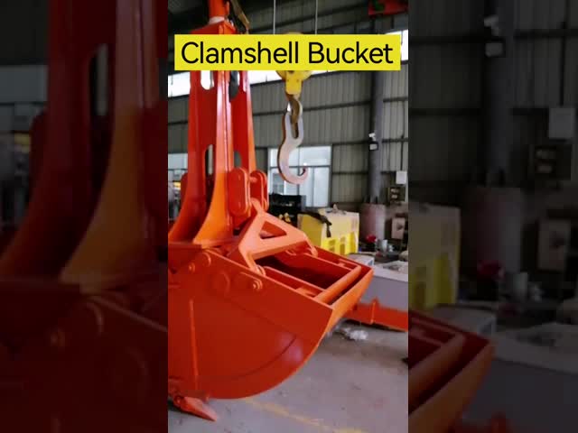 望遠鏡掘削機 ブーム 望遠鏡 クラムシェルバケツ付き ダイパーアーム