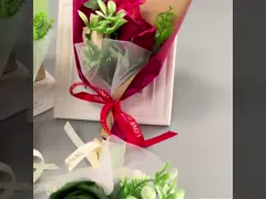 Mini bouquet de Saint-Valentin, savon rose, fleur éternelle, boîte cadeau aromathérapie, cadeau souvenir bricolage en gros