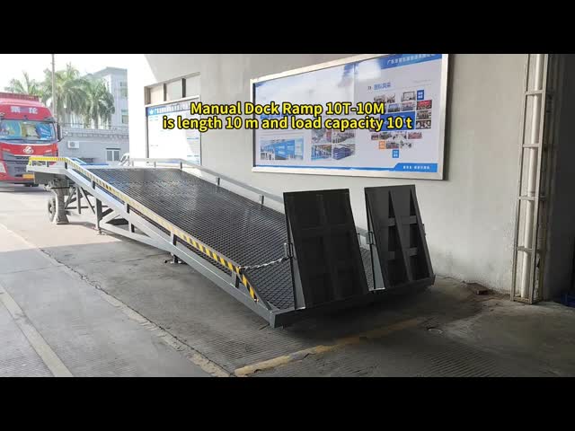 Manual Portable Forklift Ramp Dock For Truck Loading And Unloading Cargo