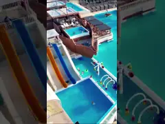 Commercial FRP Swimming Pool Water Slide Combo 7m Height For All Ages