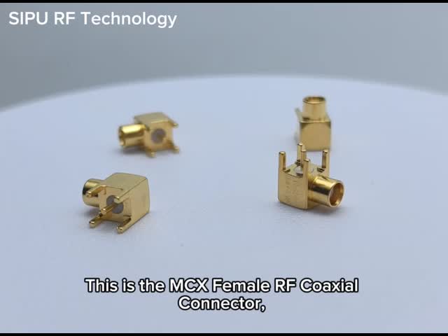 MCX 女性 RF コアシアルコネクタ PCBマウント,四脚タイプ