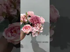 Simulated European style small handle bouquet of roses, fake flowers, living room home decoration, simulated bouquet of 6 hydrangeas, hibiscus roses