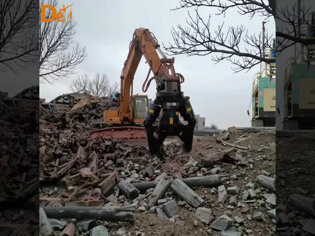 Construction Machinery Parts Double Cylinder Excavator Shears For Cutting And Disassembling