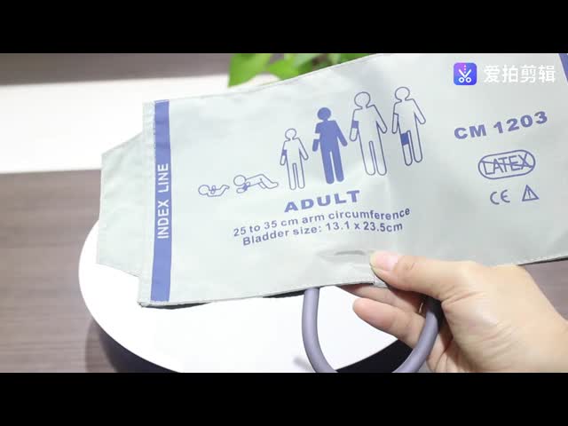 Nylon PU Adult NIBP Cuff 35cm Arm Circumference Single Tube Adult Blood Pressure Cuff