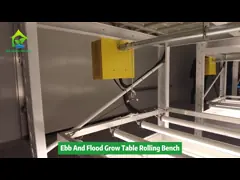 Double Layers Seedbed Ebb And Flow Greenhouse Rolling Bench Grow Tables