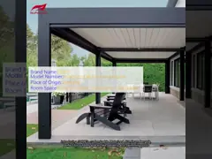 Customized Color Aluminum Round Rod Aluminium Pergola  in Outdoor Scenes